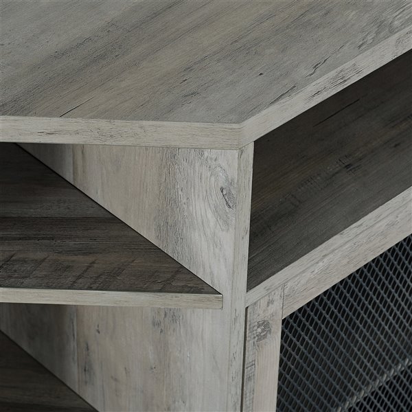 Walker Edison Industrial Corner TV Stand - 48-in x 32.25-in - Grey