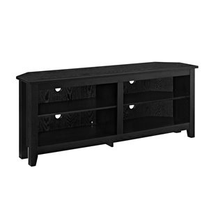 Walker Edison Casual Corner TV Stand - 58-in x 24-in - Black