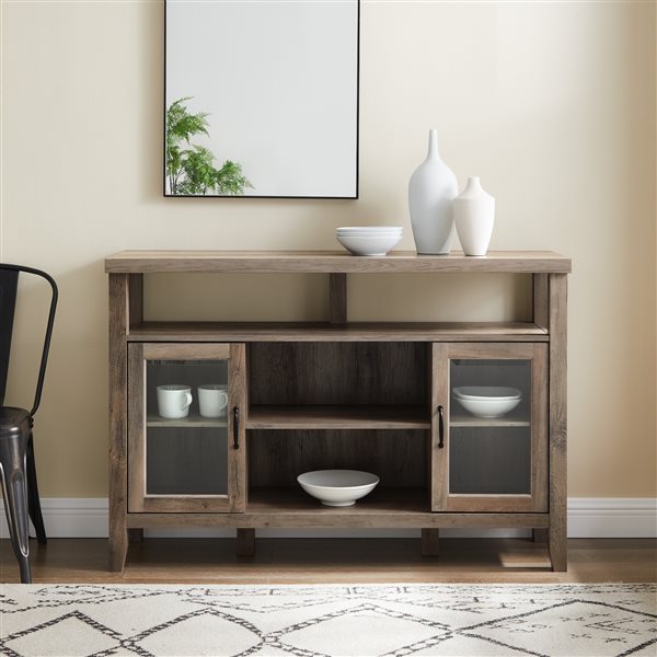 Walker Edison Rustic TV Cabinet - 52-in x 35-in - Grey