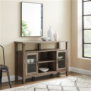 Walker Edison Rustic TV Cabinet - 52-in x 35-in - Grey