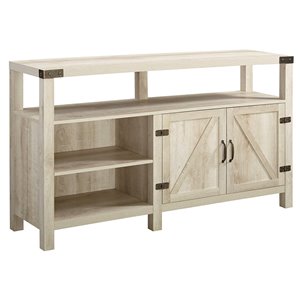 Walker Edison Farmhouse TV Cabinet - 58-in x 33-in - White Oak