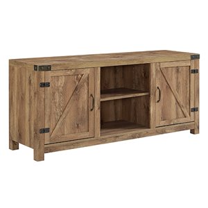 Walker Edison Farmhouse TV Cabinet - 58-in x 24-in - Barnwood
