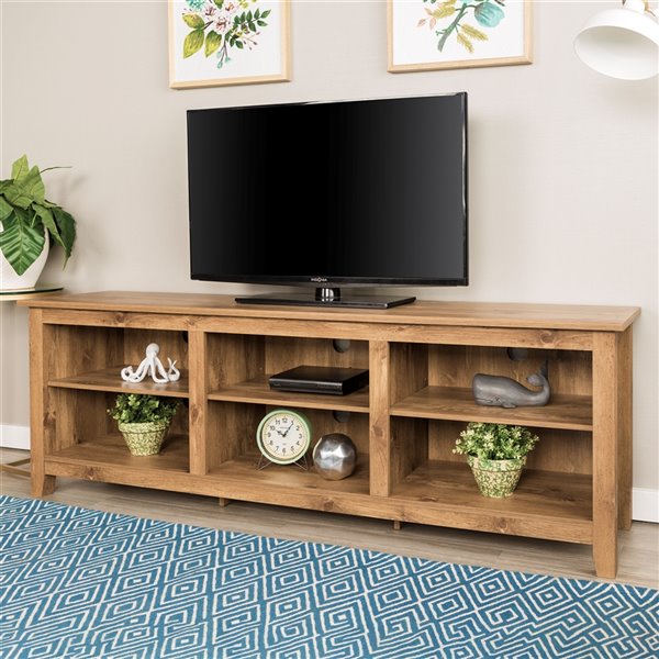 Walker Edison Modern TV Cabinet - 70-in x 24-in - Barnwood