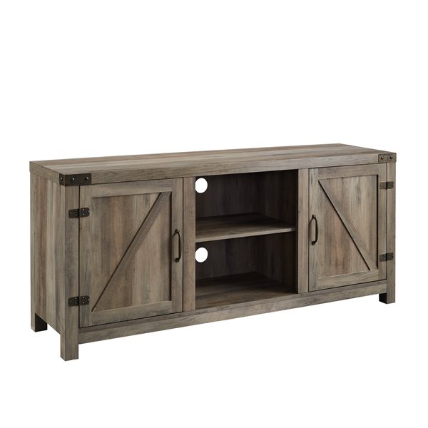 Walker Edison Farmhouse TV Cabinet - 58-in x 24-in - Grey