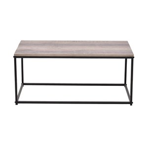 JR Home Collection Industrial Look Coffee Table - 35.4-in - Brown/Black