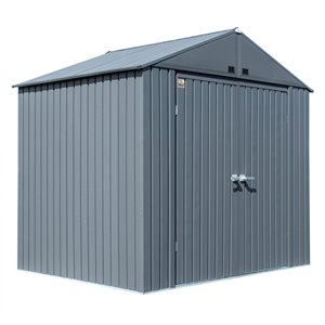 Abri de rangement Arrow Elite de ShelterLogic 8 pi x 6 pi acier anthracite