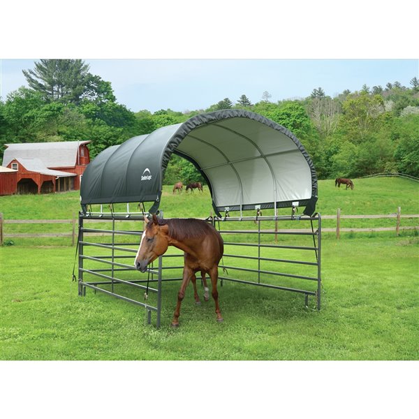 Corral Shelter Livestock Shade 10x10 ft Green