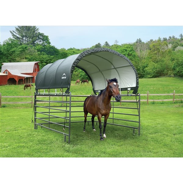 Corral Shelter Livestock Shade 10x10 ft Green