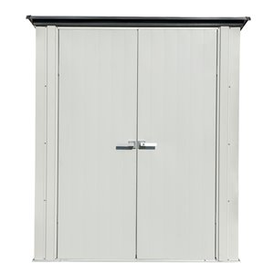 Spacemaker Patio Steel Storage Shed, 5x3, Flute Grey and Anthracite