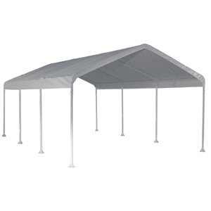 Abri-soleil SuperMax de ShelterLogic rectangle à cadre d'acier en toile imperméable blanche 12 x 20 pi