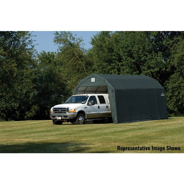 ShelterCoat 12 x 28 ft Garage Barn Green STD