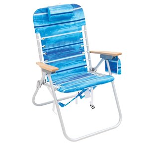 RIO Gear 4-Pos. Hi-Boy Backpack Beach Chair-Stripe