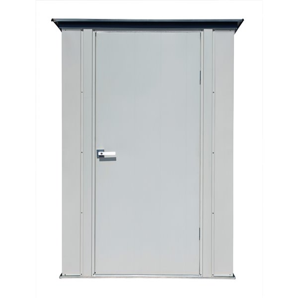 Spacemaker Patio Steel Storage Shed, 4x3, Flute Grey and Anthracite