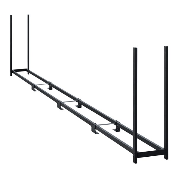 ShelterLogic Ultra Duty Firewood Rack 16 ft in Black