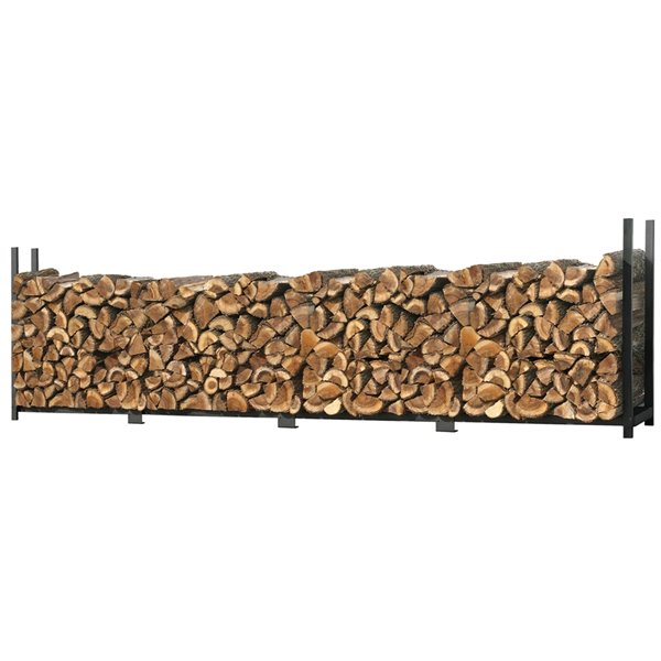 ShelterLogic Ultra Duty Firewood Rack 16 ft in Black