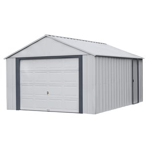 Arrow Murryhill Galvanized Steel Storage Building Gray 12-ft x 7-ft