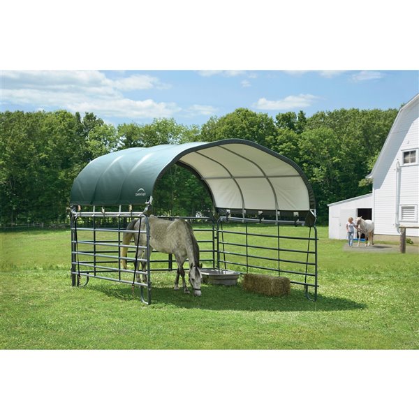 ShelterLogic 12' x 12' Corral Shelter and Livestock Shade Waterproof and UV T...