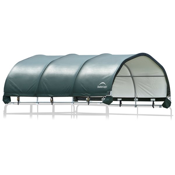 ShelterLogic Corral 12-ft x 12-ft Green Polyethylene Shelter