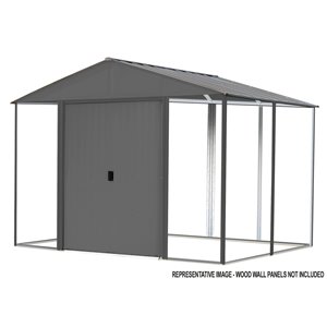 Ironwood Steel Hybrid Shed Kit 8 x 8 ft Antracite