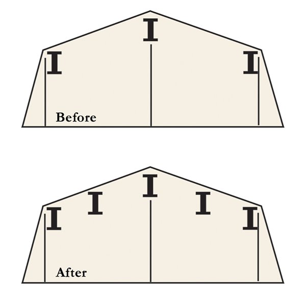 Roof Strengthening Kit - 10x12 ft Shed-Slide Doors