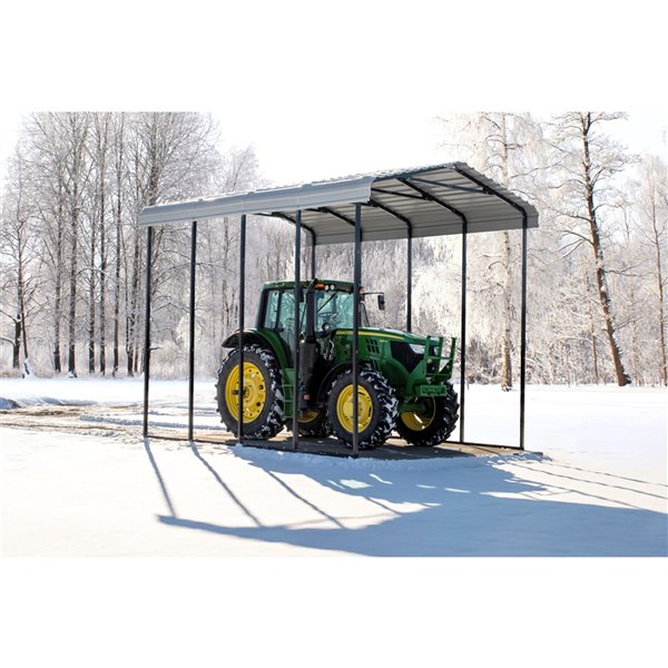 Arrow Carport, 14-ft x 20-ft x14-ft, Eggshell