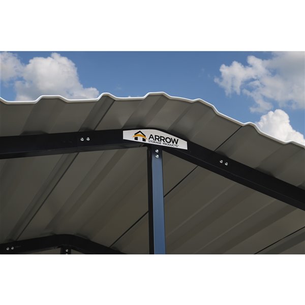 Arrow Carport, 14-ft x 20-ft x14-ft, Eggshell