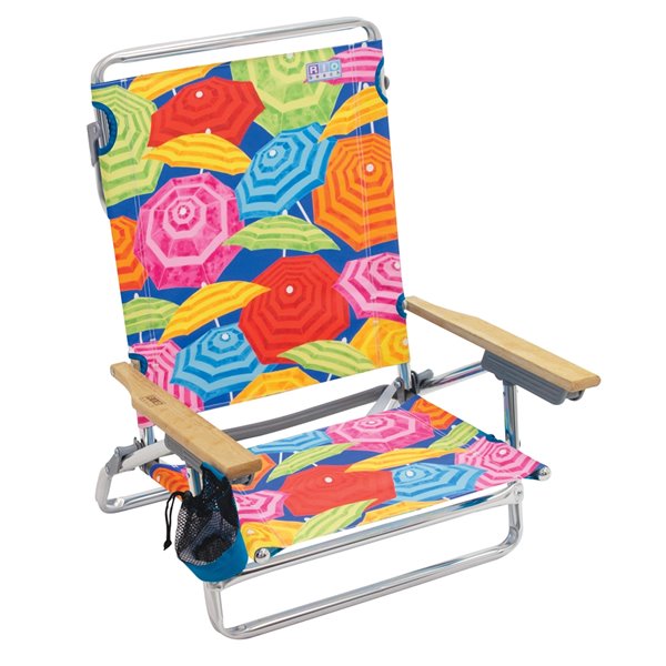 rio 5 position lay flat beach chair