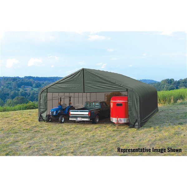 ShelterCoat 28 x 24 ft Garage Peak Green STD