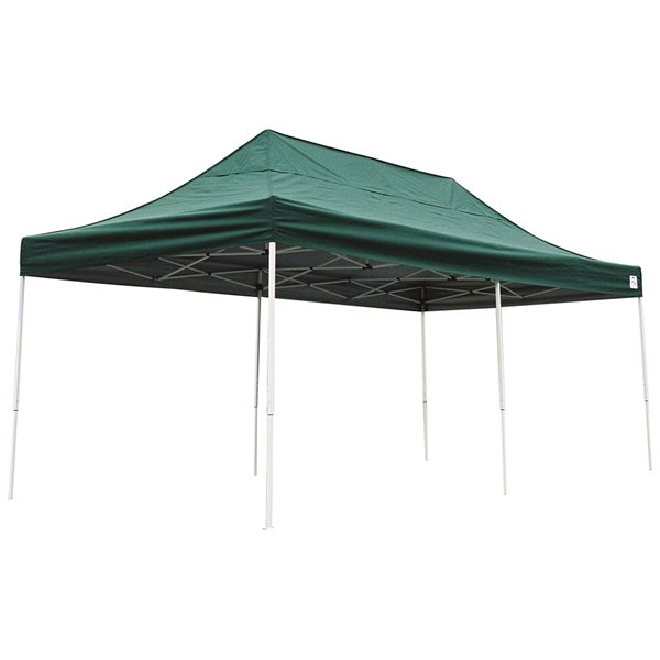 SHELTERLOGIC Pop-Up Canopy HD - Straight Leg 10 x 20 ft Green 22582 | RONA