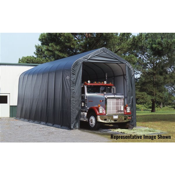 ShelterCoat 16 x 40 ft Garage Peak Gray STD