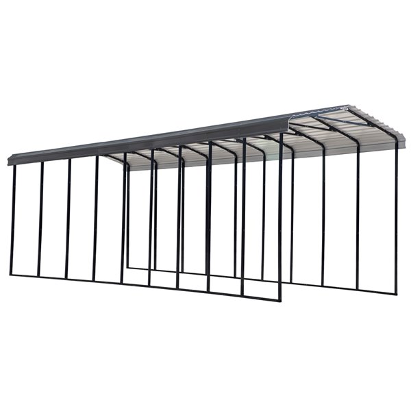 Arrow Carport, 14-ft x 42-ft x 14-ft, Charcoal