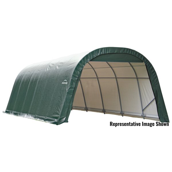 ShelterCoat 12 x 28 ft Garage Round Green STD