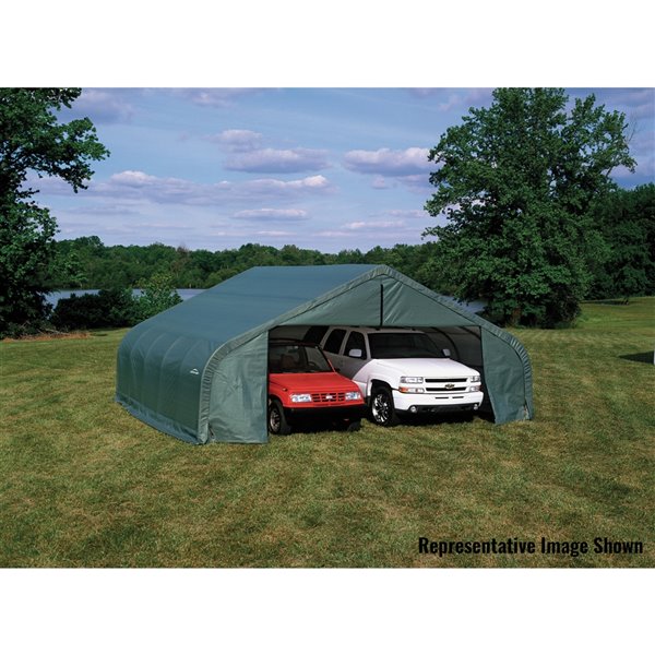 ShelterCoat 22 x 24 ft Garage Peak Green STD