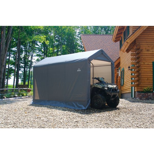 Shed-in-a-Box Storage Shelter 6 x 12 x 8 ft Gray