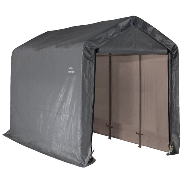 Shed-in-a-Box Storage Shelter 6 x 12 x 8 ft Gray