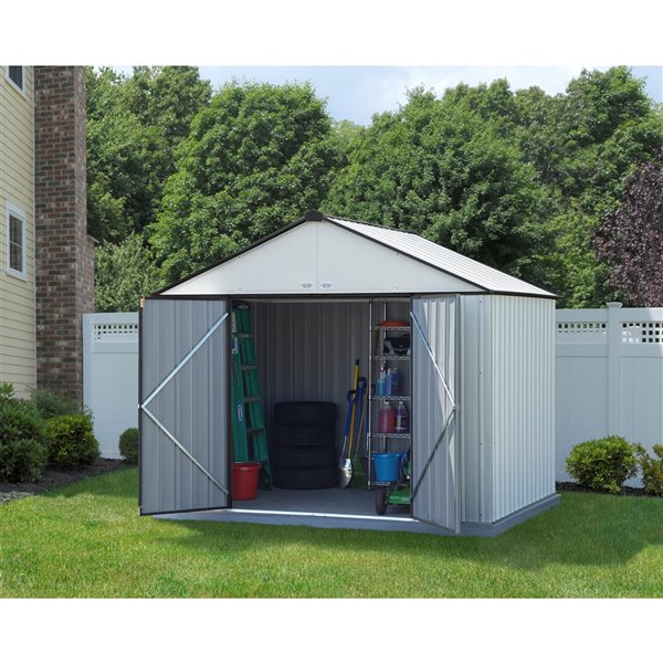 EZEE Shed Steel Storage 10x8 ft Galvanized Cr-Char