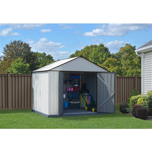 EZEE Shed Steel Storage 10x8 ft Galvanized Cr-Char