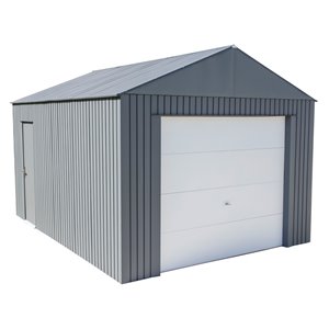 Garage de rangement Everest par Sojag 12 x 15 pi métal gris charbon