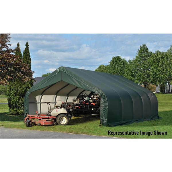 ShelterCoat 18 x 24 ft Garage Peak Green STD