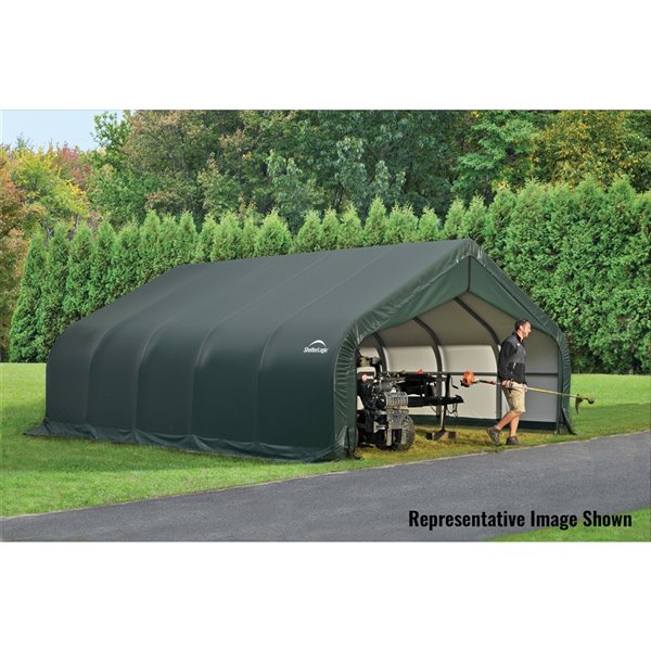 ShelterCoat 18 x 24 ft Garage Peak Green STD