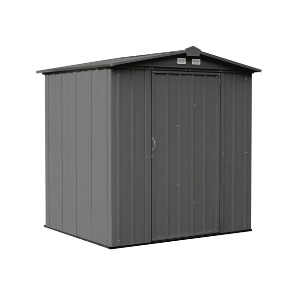 EZEE Shed Steel Storage 6x5 ft Galvanized Charcoal