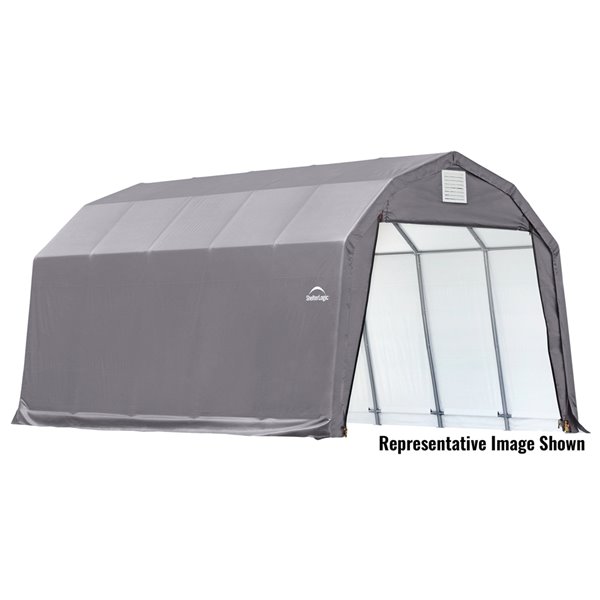 ShelterLogic 12 x 20-ft Steel Grey Car Shelter