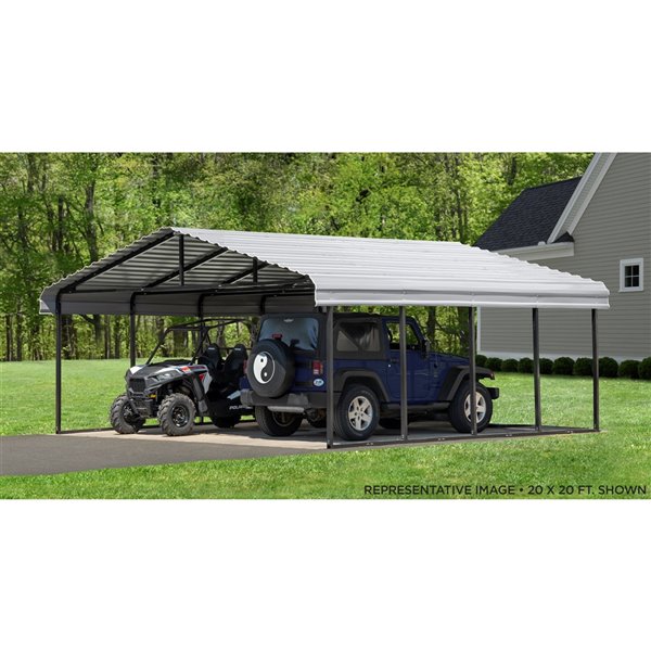 Arrow Carport 20 x 24 - Eggshell