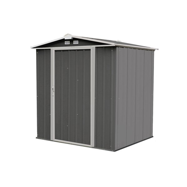 EZEE Shed Steel Storage 6x5 ft Galvanized Char-Cr