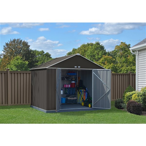 arrow ezee shed steel storage 10x8 ft galvanized char-cr