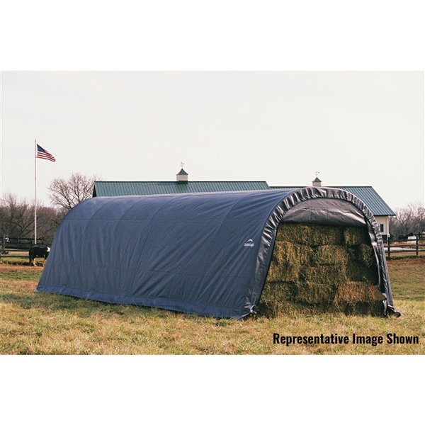 ShelterCoat 13 x 28 ft Garage Round Gray STD