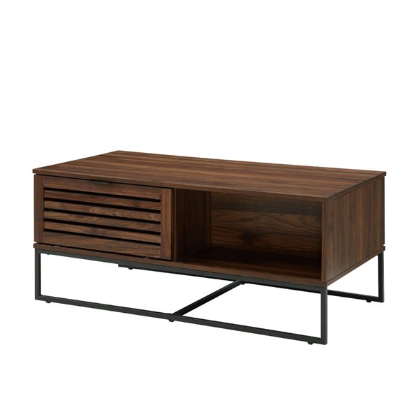 Walker Edison Modern Slat Door Coffee Table 42 In Dark Walnut Lwf42jacctdw Rona - Dark Walnut Coffee Table With Drawers Walker Edison Modern Slat Door Coffee Table 42 In Dark Walnut Lwf42jacctdw Rona - Dark Walnut Coffee Table With Drawers