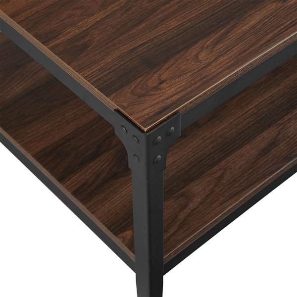 Walker Edison Urban Industrial Angle Iron Wood Coffee Table Dark Walnut Lw46aictdw Rona - Dark Wood Plank Coffee Table Walker Edison Urban Industrial Angle Iron Wood Coffee Table Dark Walnut Lw46aictdw Rona - Dark Wood Plank Coffee Table