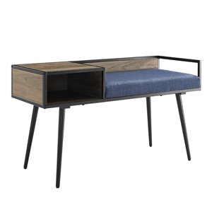 40-in Modern Telephone Entry Bench - Blue