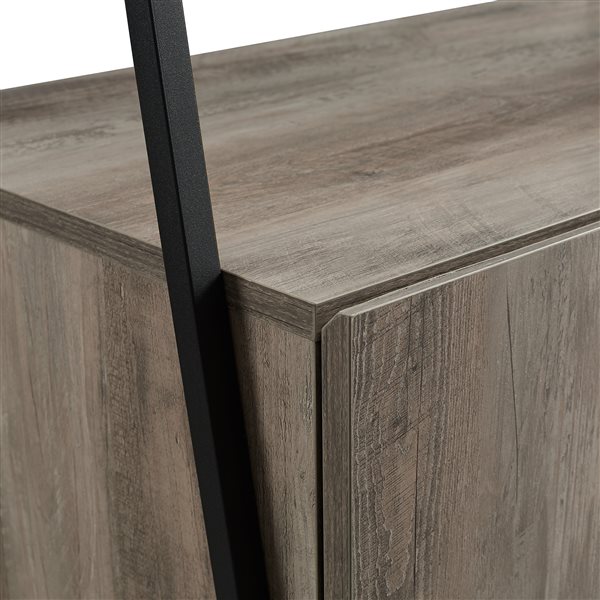 WALKER EDISON 72in Industrial Wood Ladder Bookcase Grey Wash